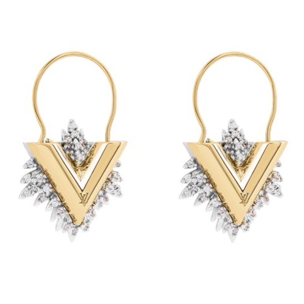 Authentic Louis Vuitton V spark earrings Like new condition! ❣️